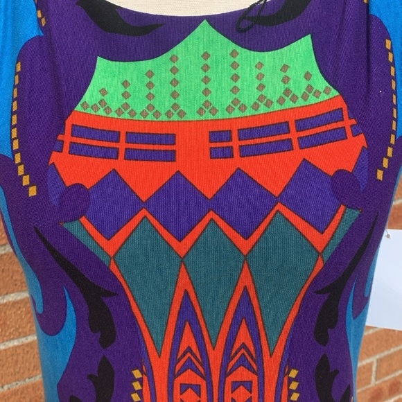 Aiden by Aiden Mattox Size 4 Sleeveless dress boho gypsy aztec print sheath NWT - Picture 7 of 13